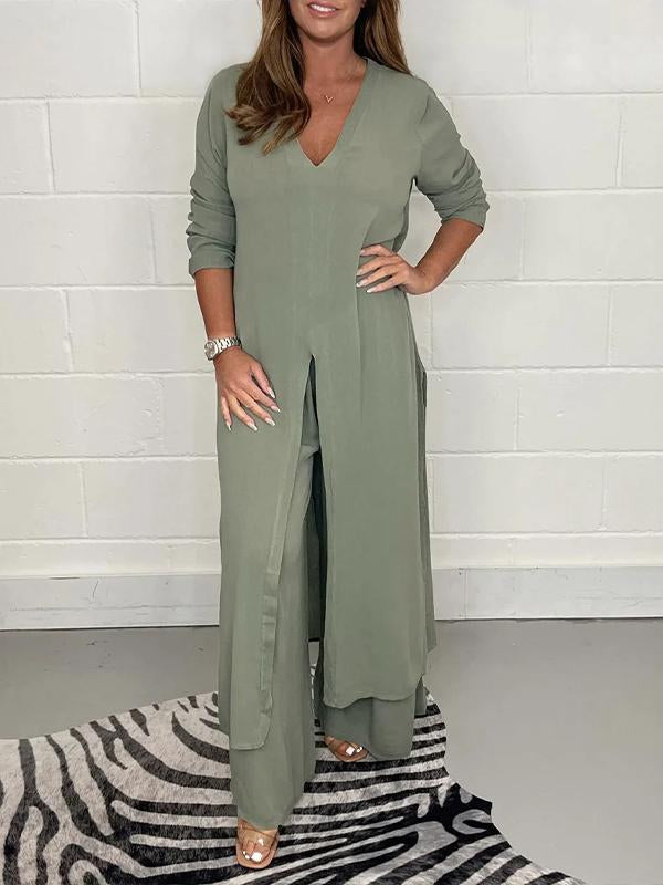 SET CASUAL A DUE PEZZI CON SCOLLO A V - 50% DI SCONTO SOLO PER OGGI