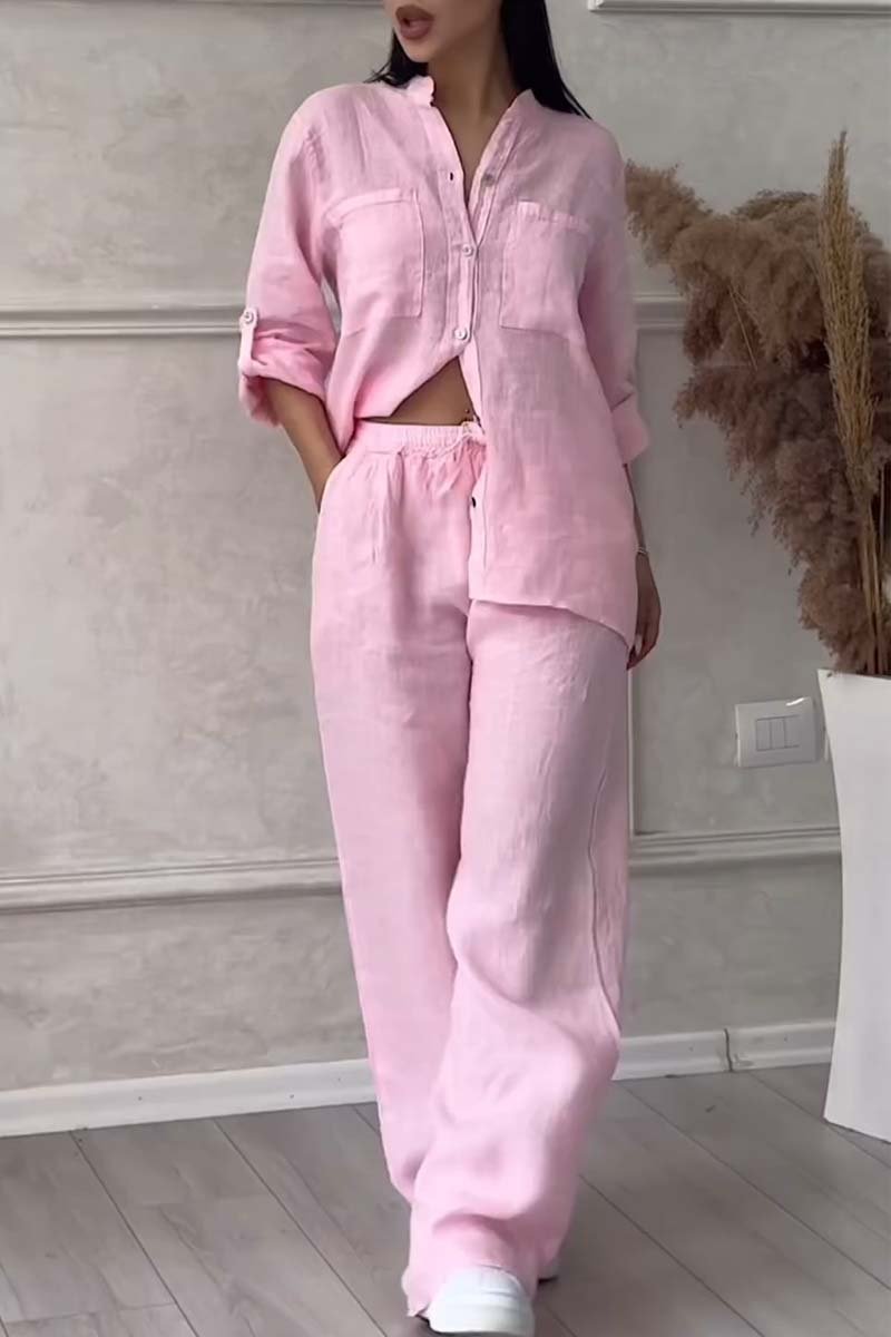 DOMITILLA - SET DI COORDINATI DONNA IN COTONE E LINO