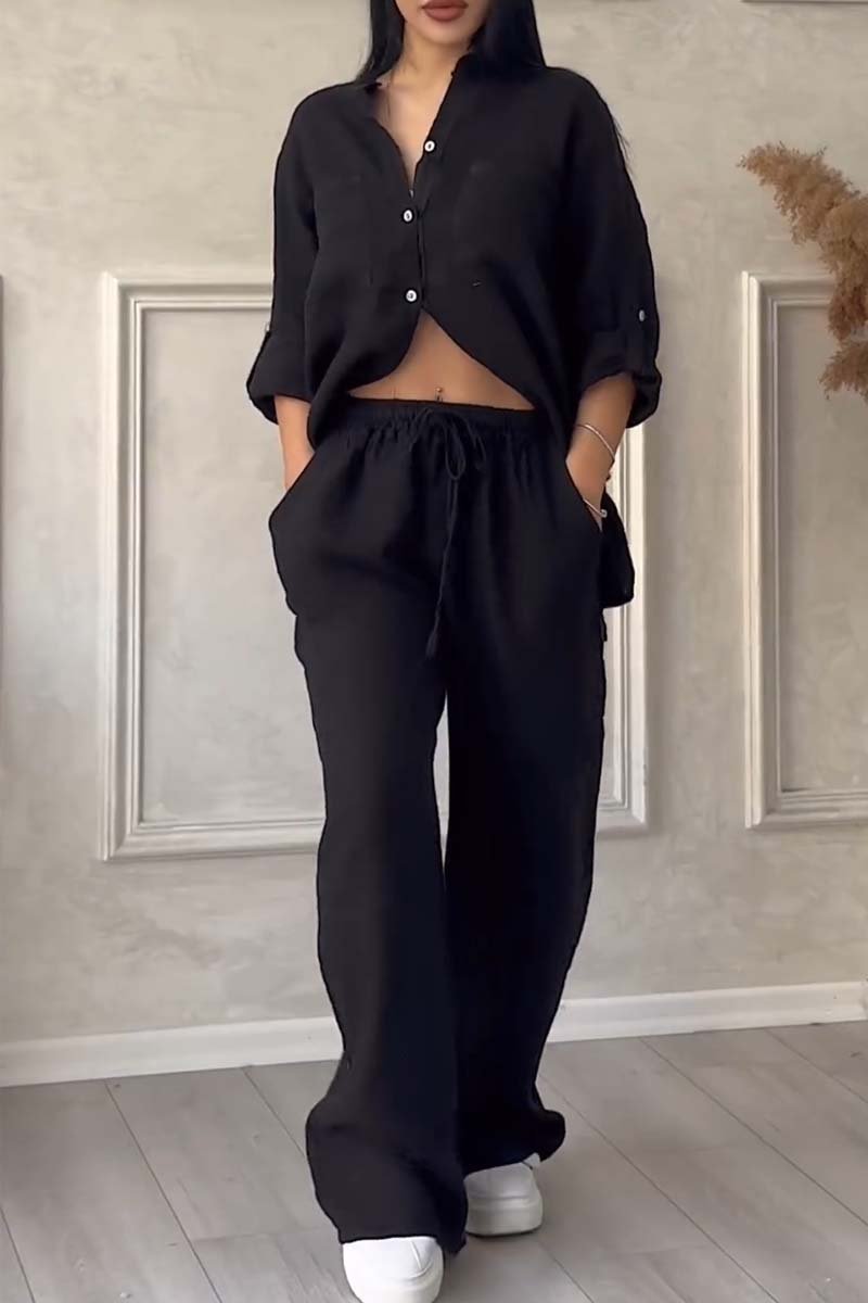 DOMITILLA - SET DI COORDINATI DONNA IN COTONE E LINO