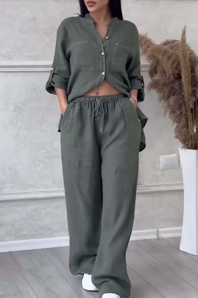 DOMITILLA - SET DI COORDINATI DONNA IN COTONE E LINO