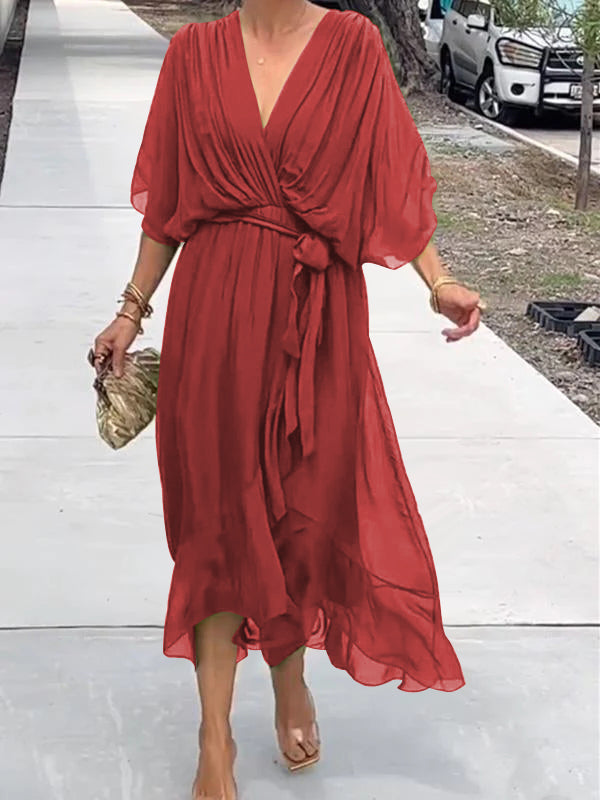 ADELE - ELEGANTE ABITO CON SCOLLO A V