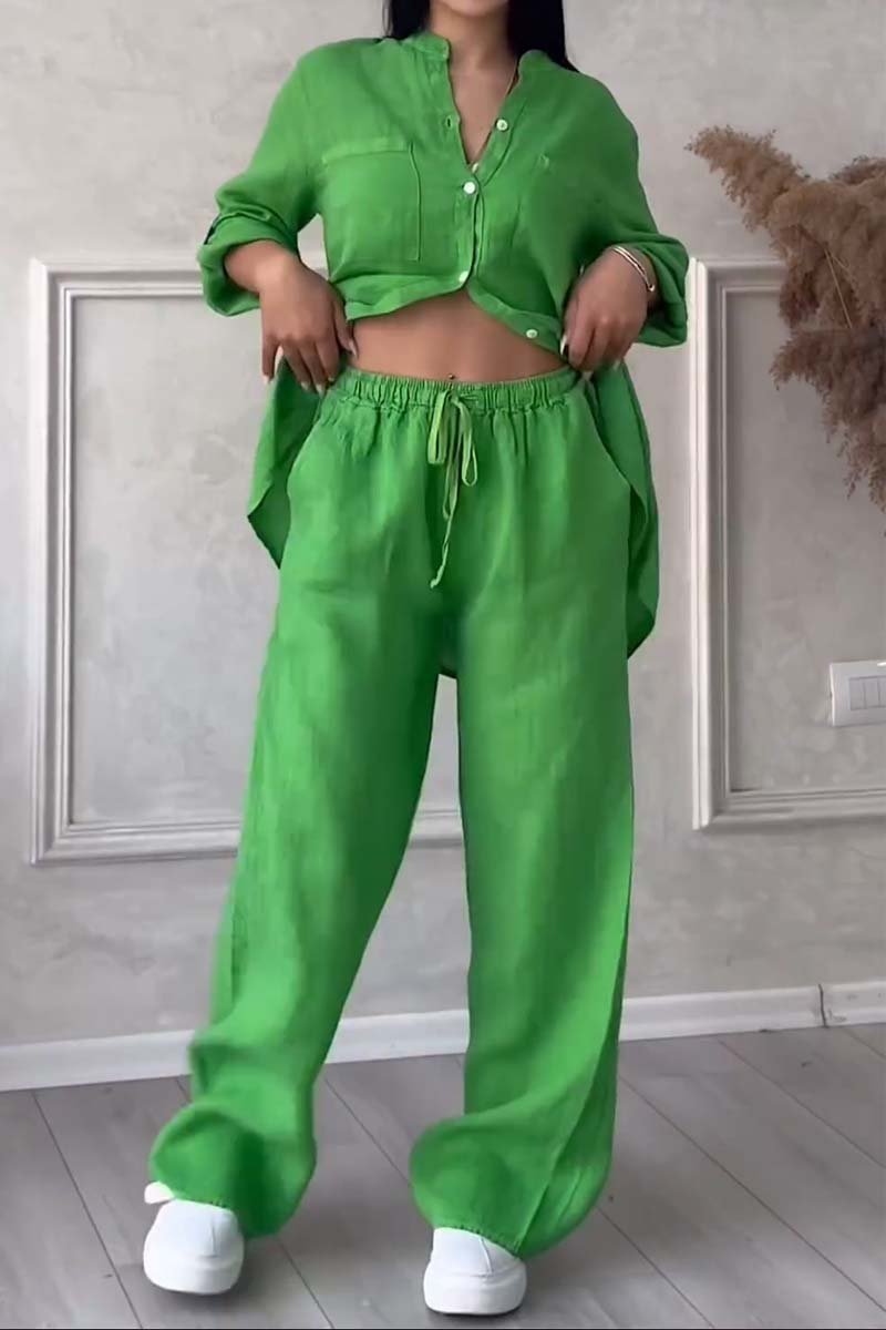 DOMITILLA - SET DI COORDINATI DONNA IN COTONE E LINO