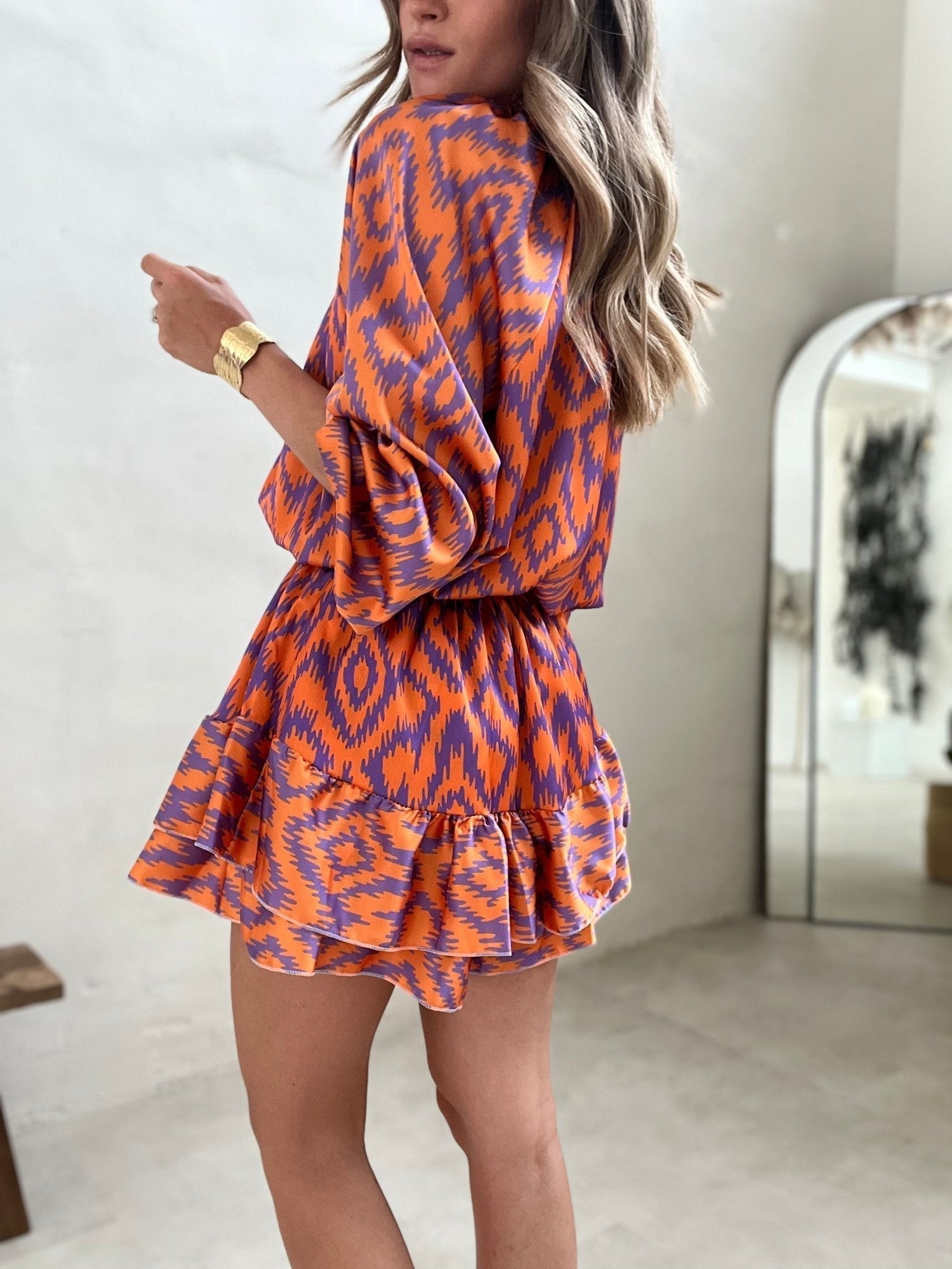 COSIMA - VESTITO CHIC ARANCIONE TURTLE