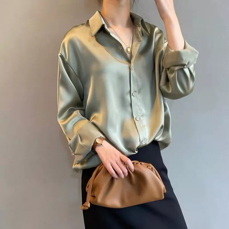 ANITA - CAMICIA IN RASO DA DONNA