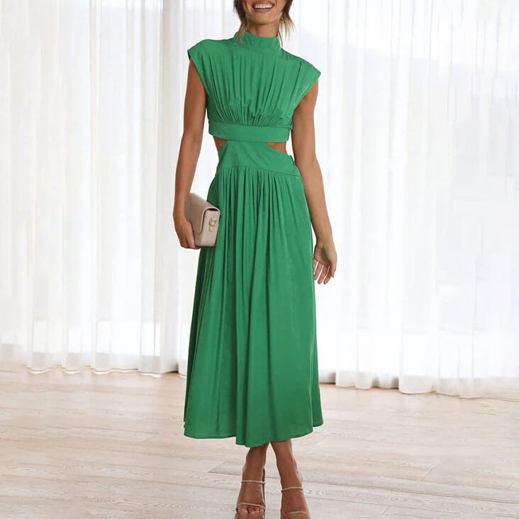 VITTORINA | LUXE ABITO CON SCOLLO A PIEGHE