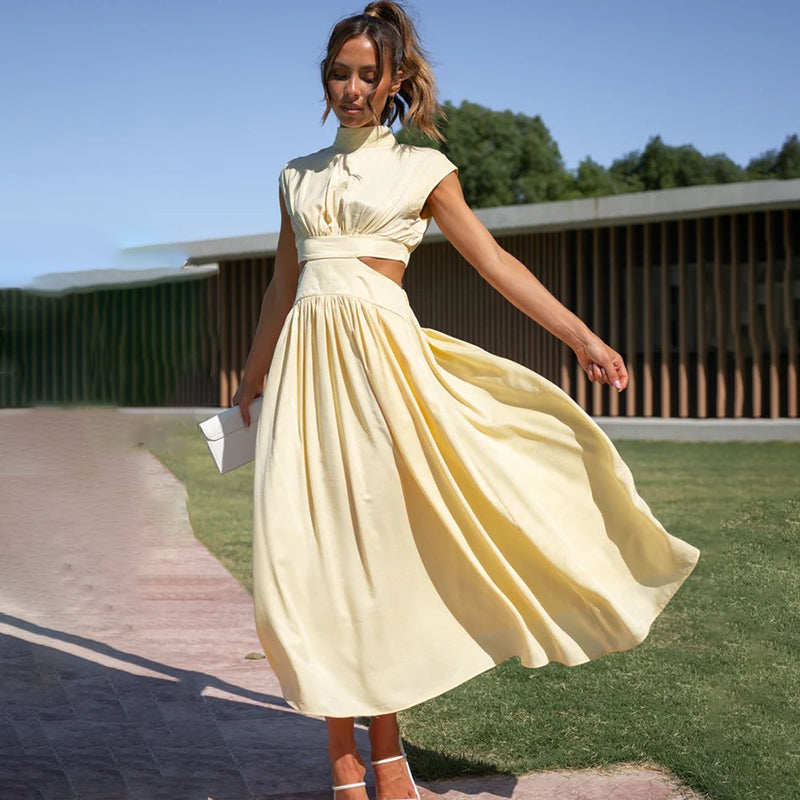 VITTORINA | LUXE ABITO CON SCOLLO A PIEGHE