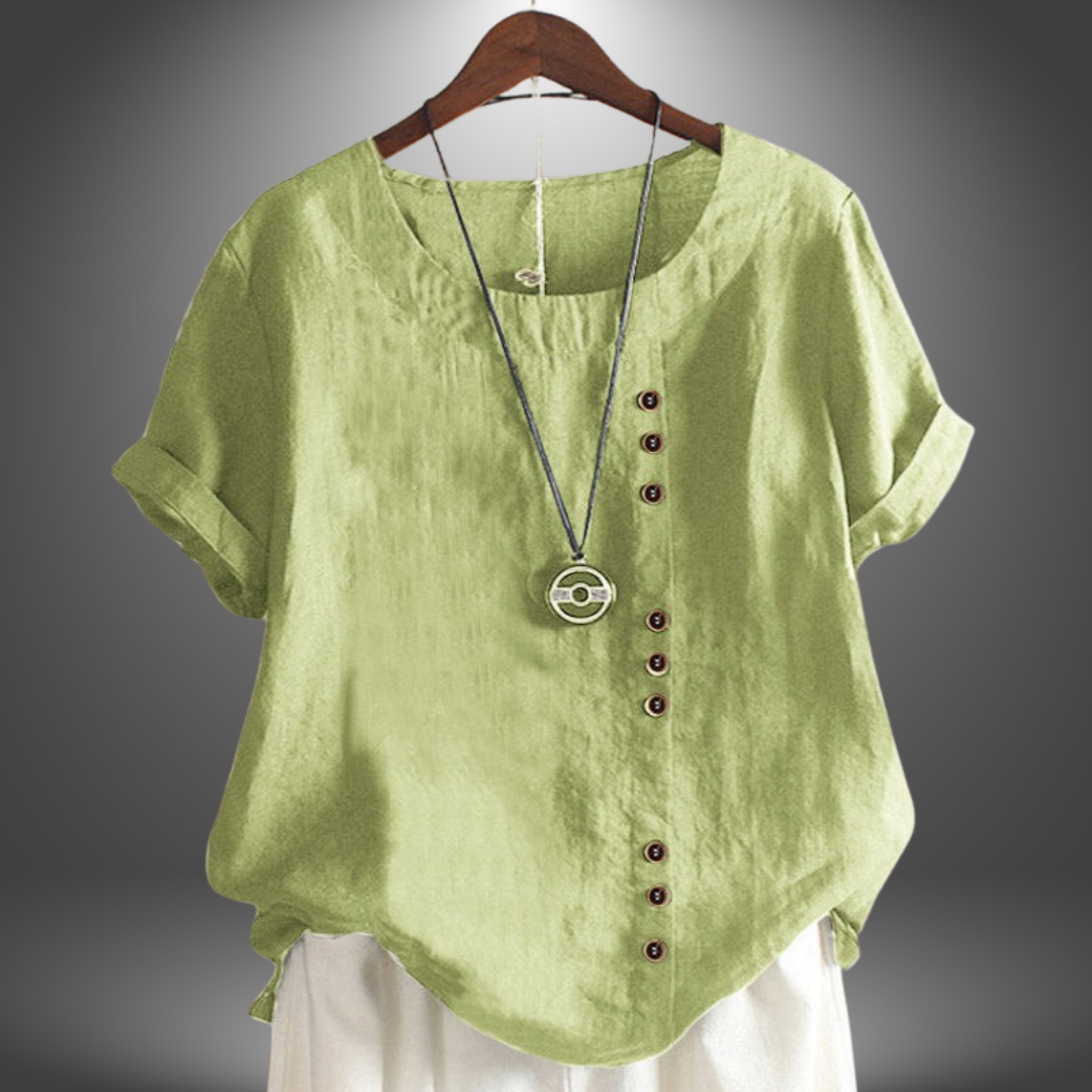 Chiara | Blusa Artigianale in Lino da Donna