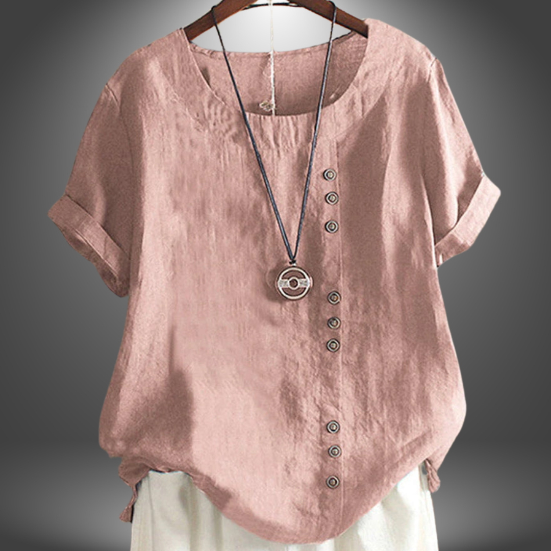 Chiara | Blusa Artigianale in Lino da Donna