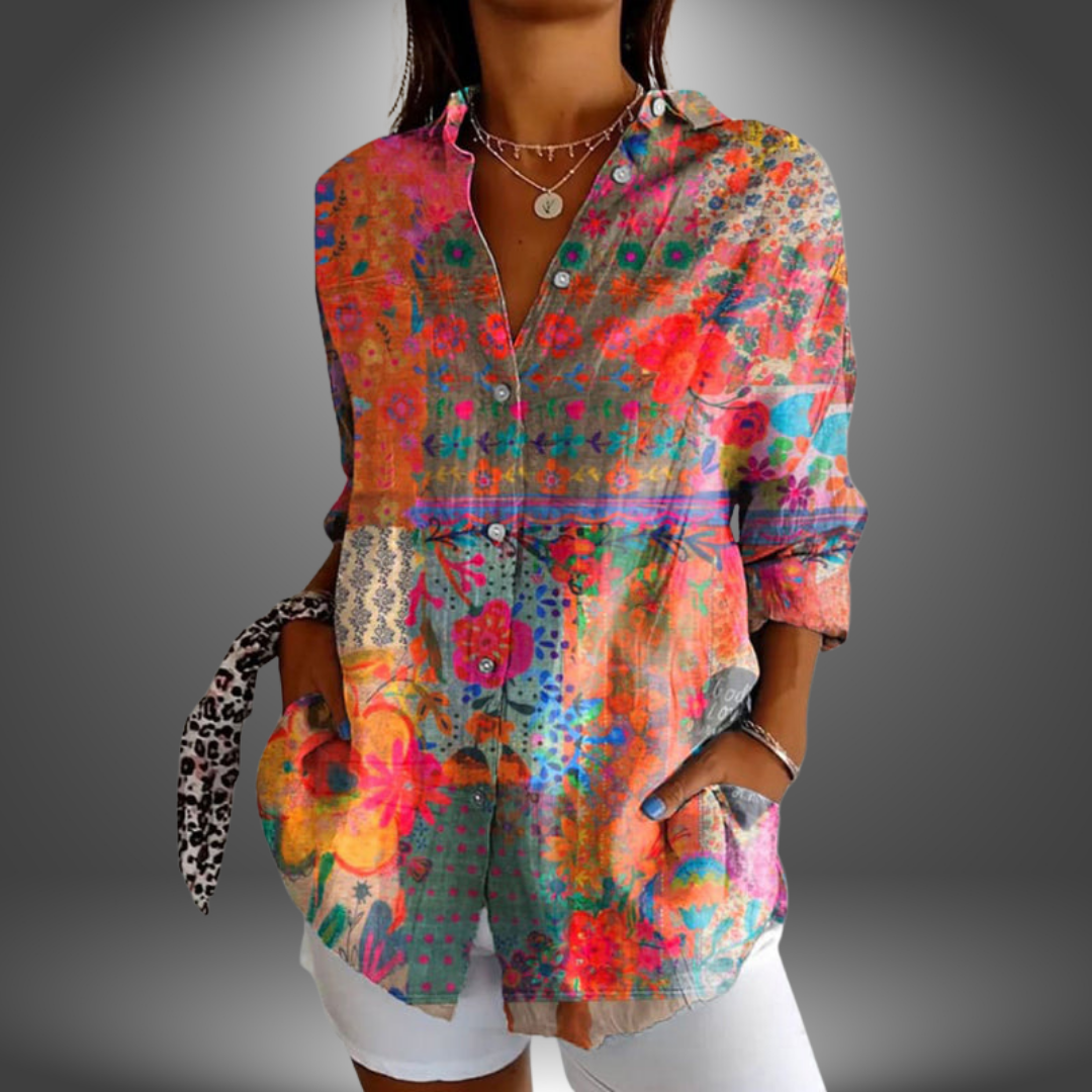 Nicole | Blusa Premium con Stampa Floreale