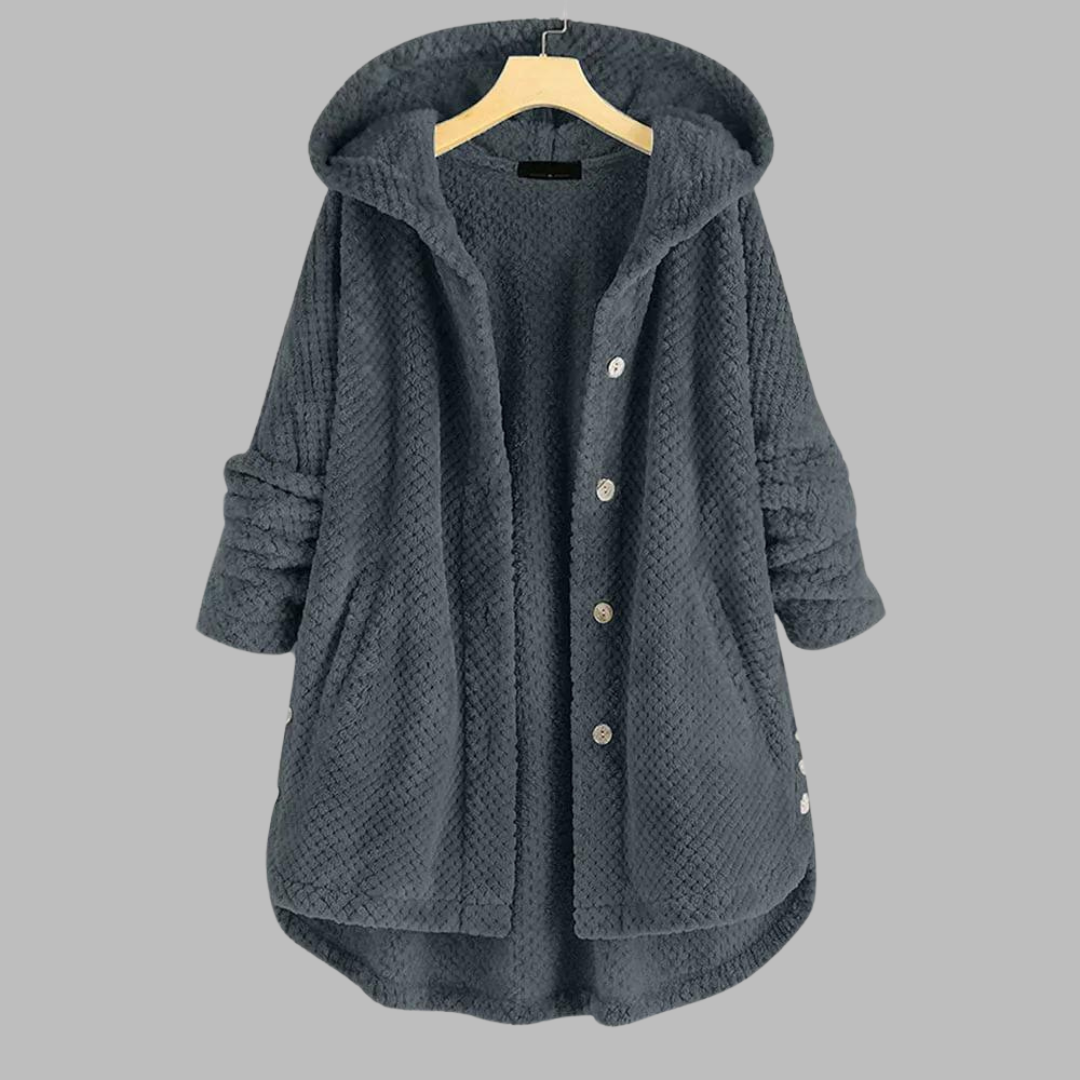 ARIA - GIACCA IN PILE CON CAPPUCCIO