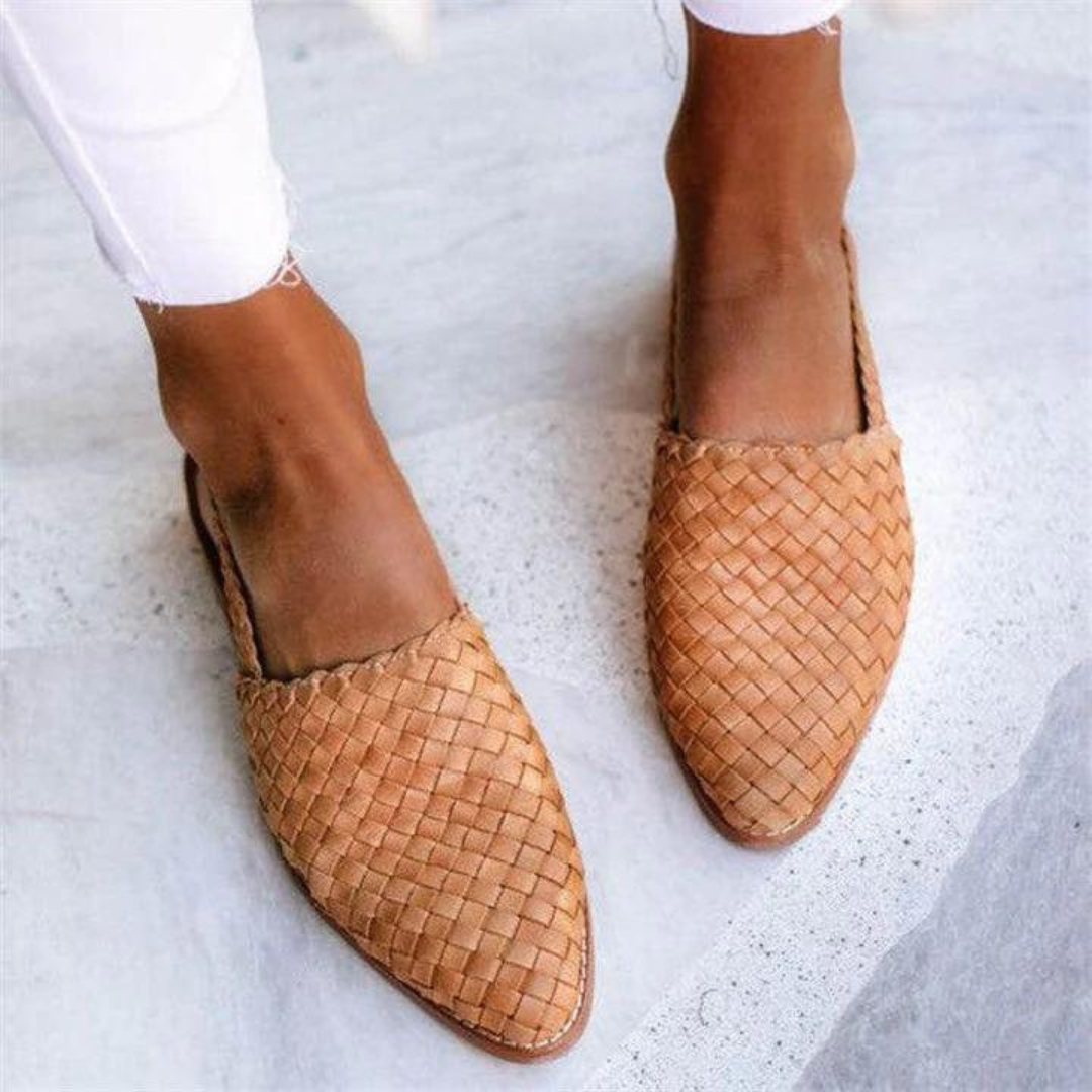 Arielle-Claire™ | Sandali Bassi Artigianali Eleganti e Confortevoli