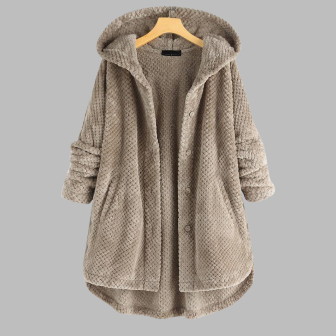 ARIA - GIACCA IN PILE CON CAPPUCCIO