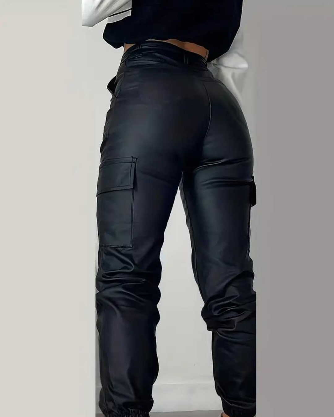 ANTONELLA - PANTALONI IN PELLE NERA PREMIUM