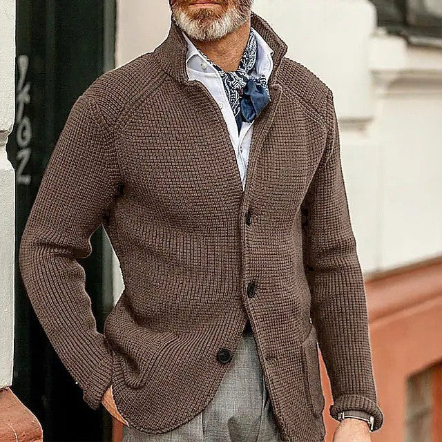 MARIO - CARDIGAN RAFFINATO DA UOMO CON CHIUSURA A BOTTONI